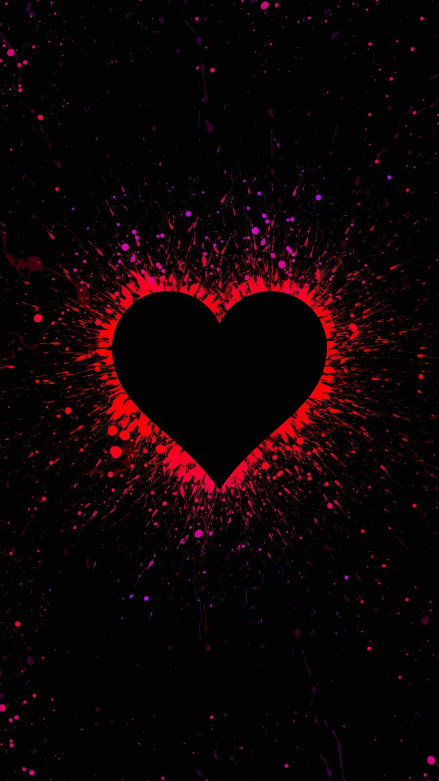 Black Heart Iphone Stock Background