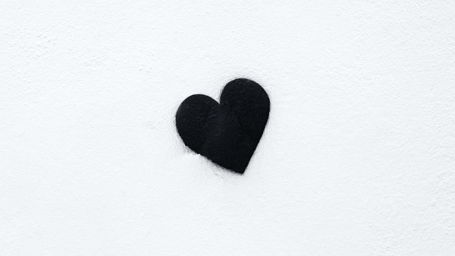 Black Heart Shadowon White Wall_4 K B W Background