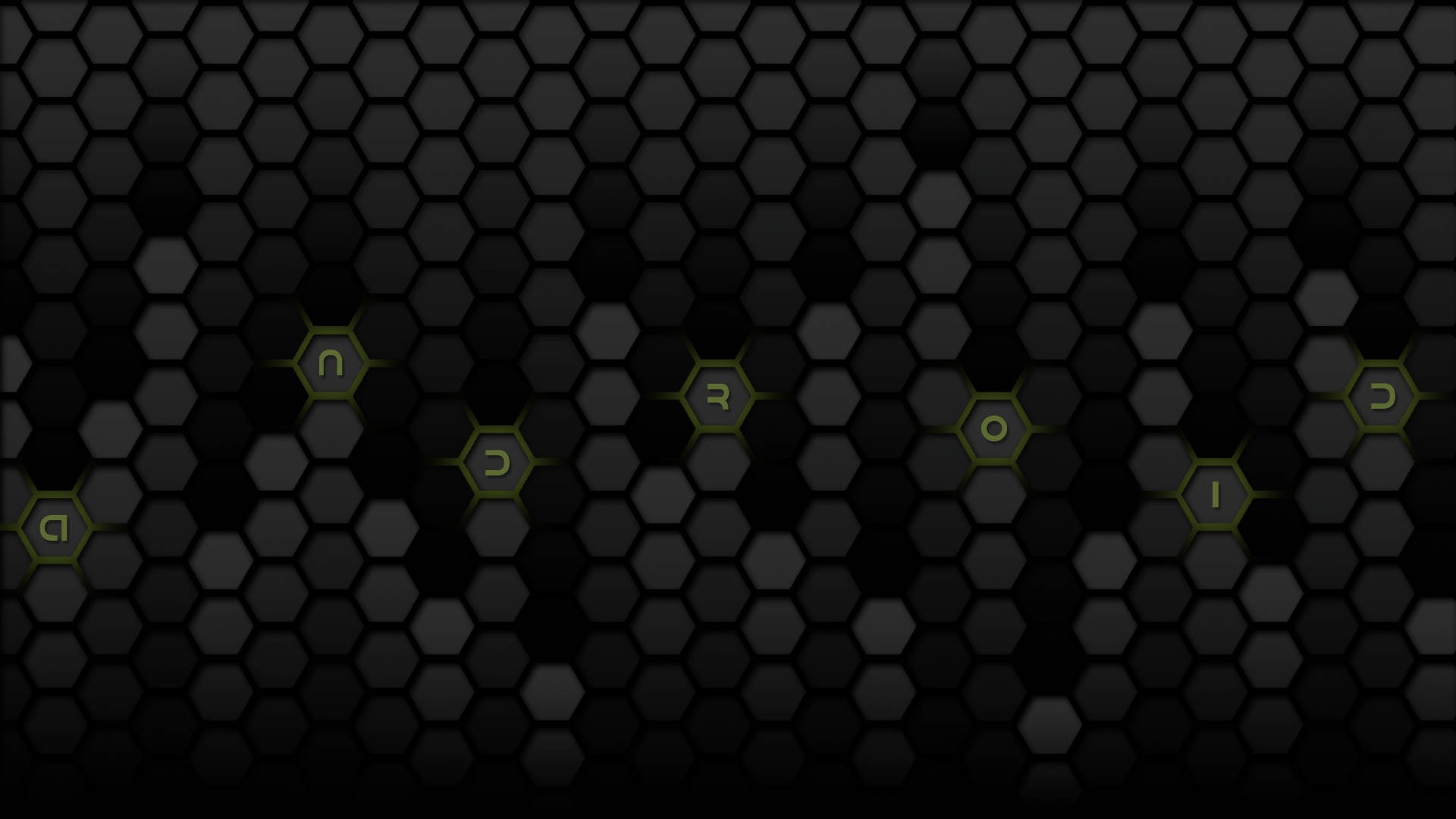 Black Hexagonal Android Background