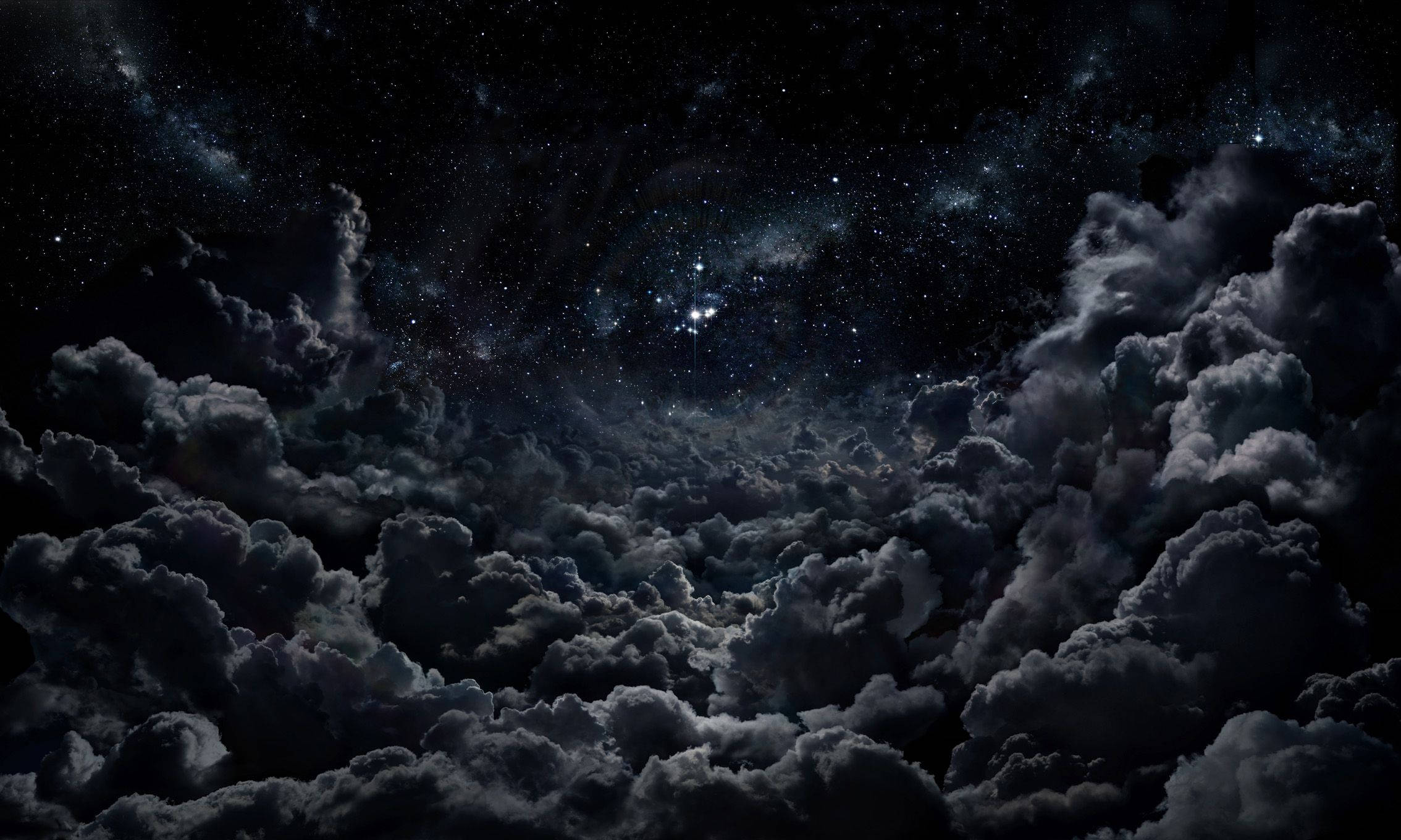 Black High Resolution Clouds Background