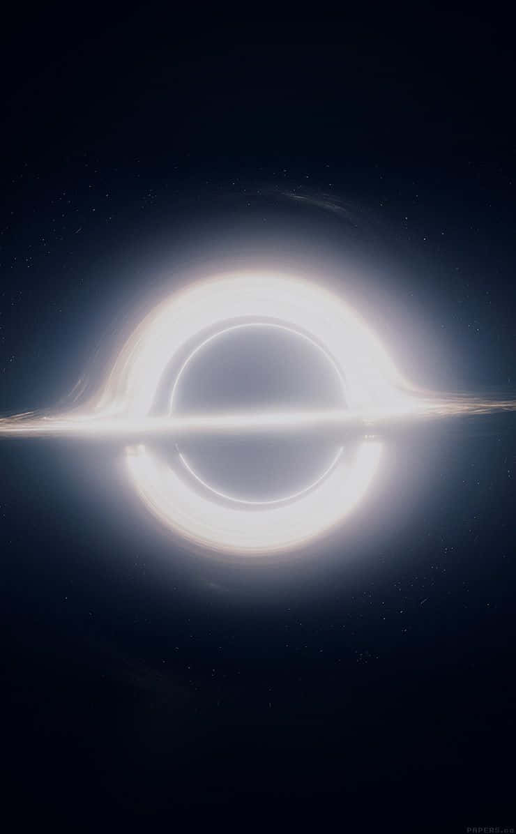 Black Hole Depicted In The Movie Interstellar. Background