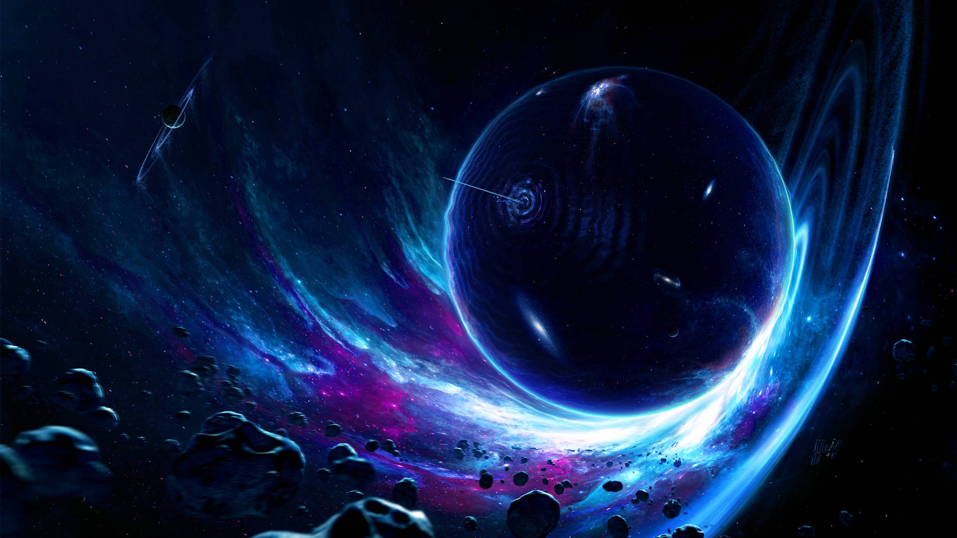 Black Hole In Space 2560x1440 Background