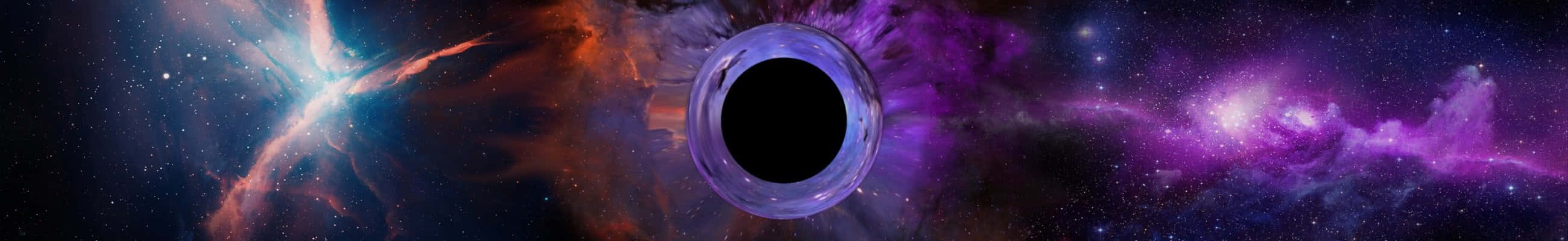 Black Hole In Space With A Blue Background Background