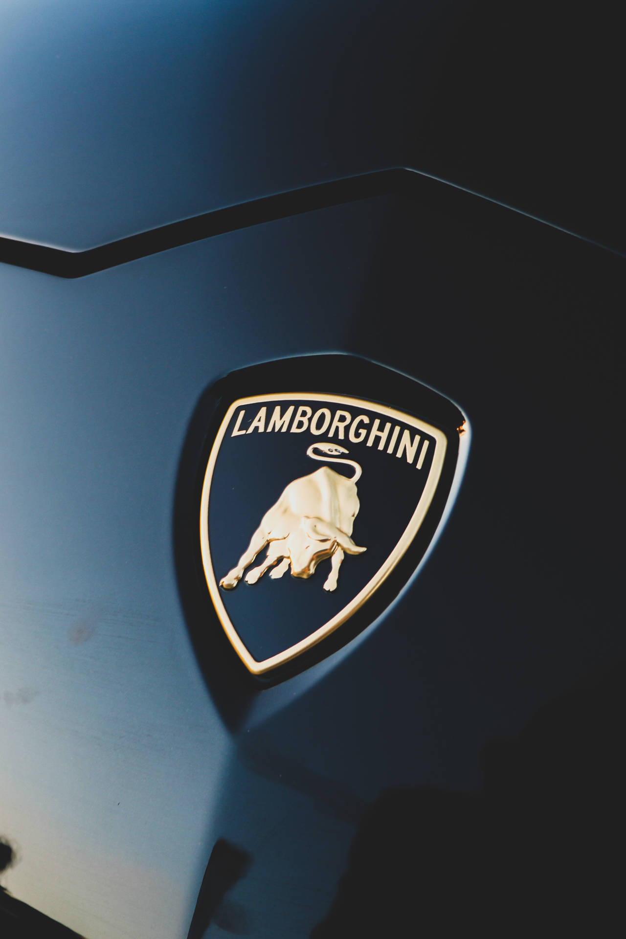 Black Hood Lamborghini Galaxy Background
