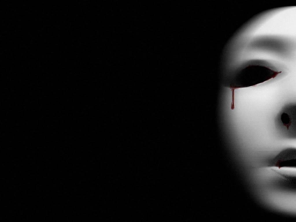 Black Horror Bloody Teardrop Background