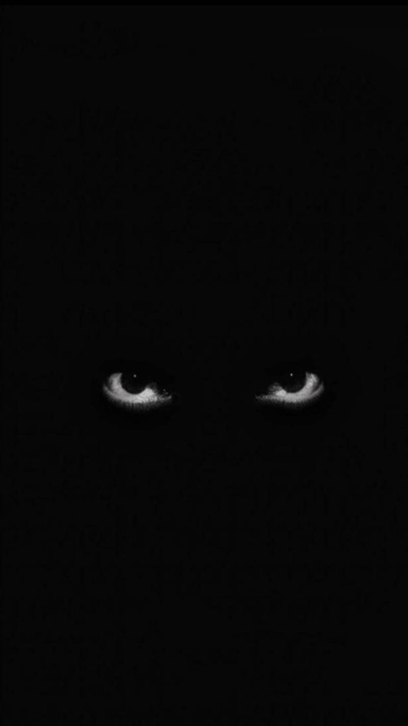 Black Horror Eyes In Dark Background