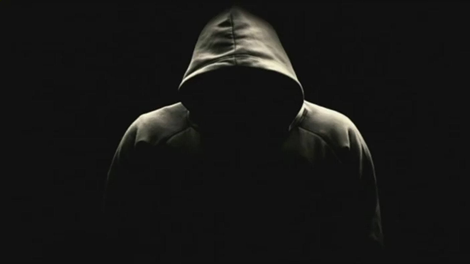 Black Horror Faceless Man Background