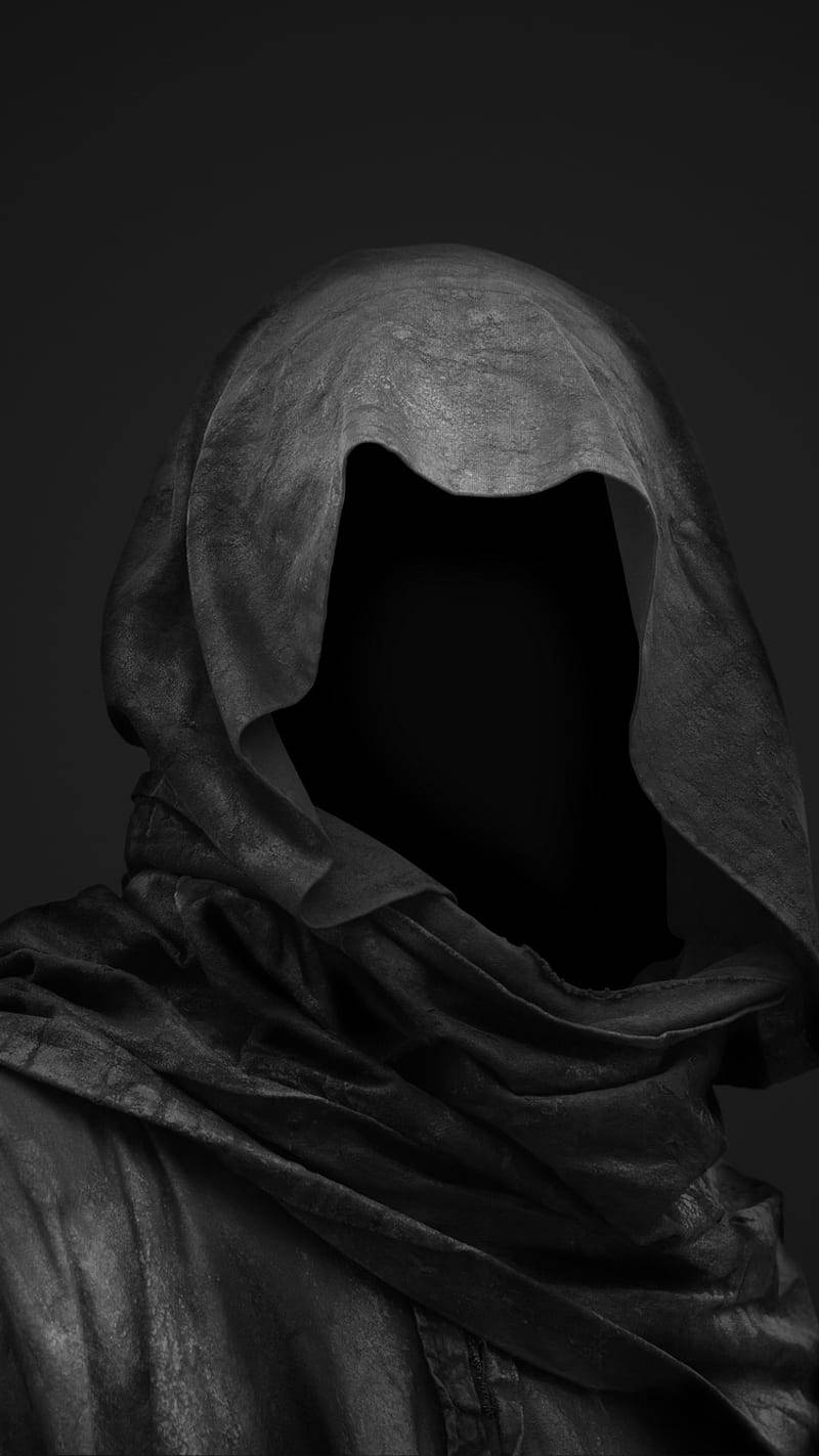 Black Horror Of Faceless Grim Reaper Background