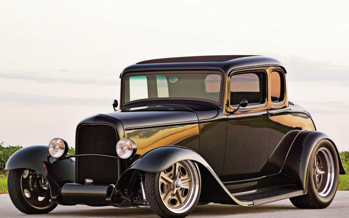 Black Hot Rod Background