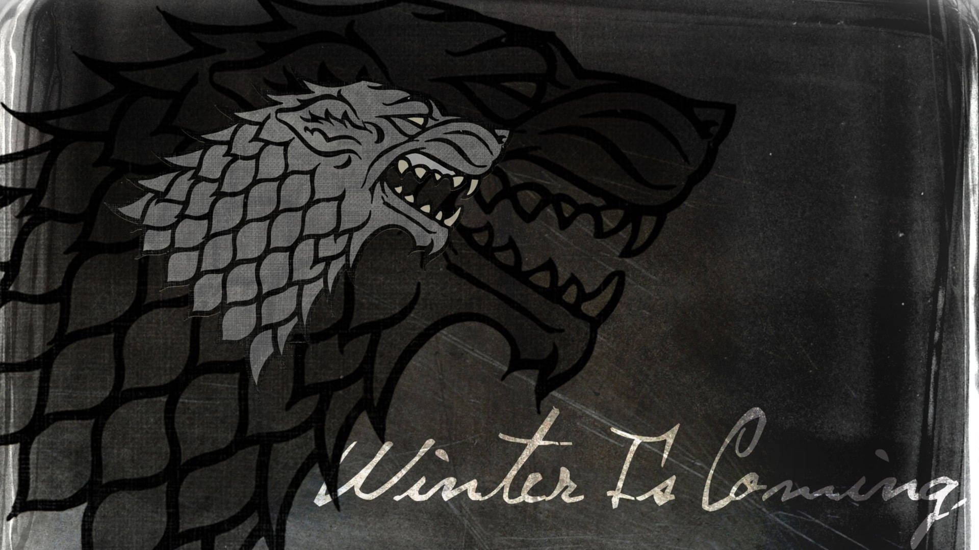 Black House Stark Winter Text Art Background