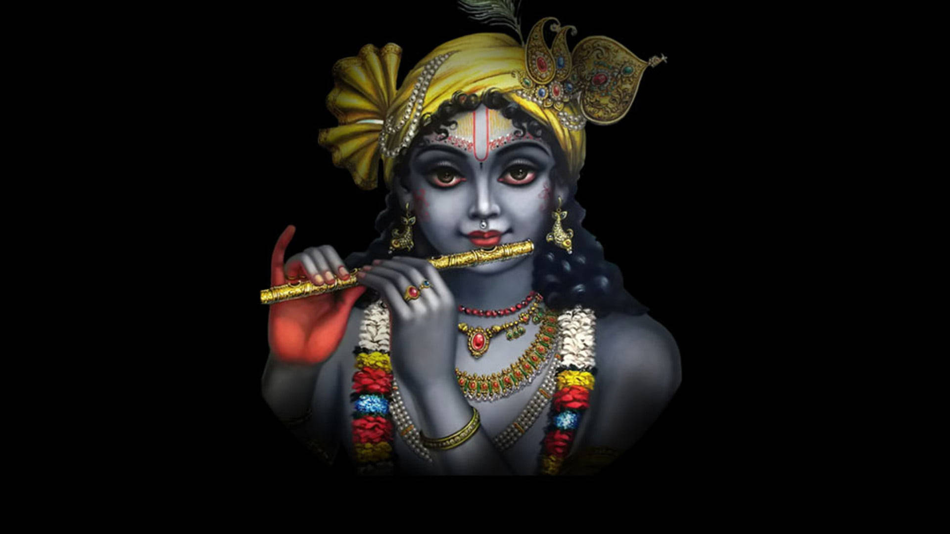 Black Image Of Krishna 4k