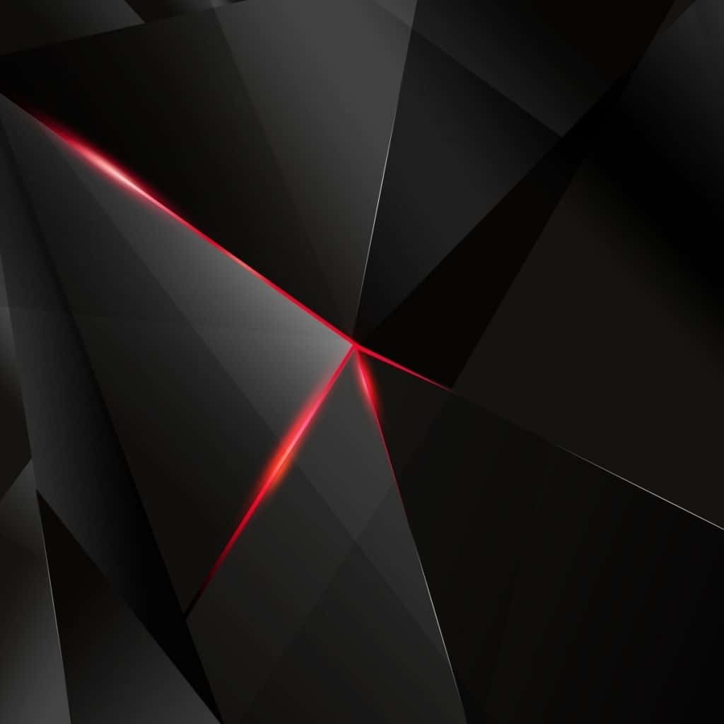 Black Ipad Design Of A Polygon With Red Edges Background