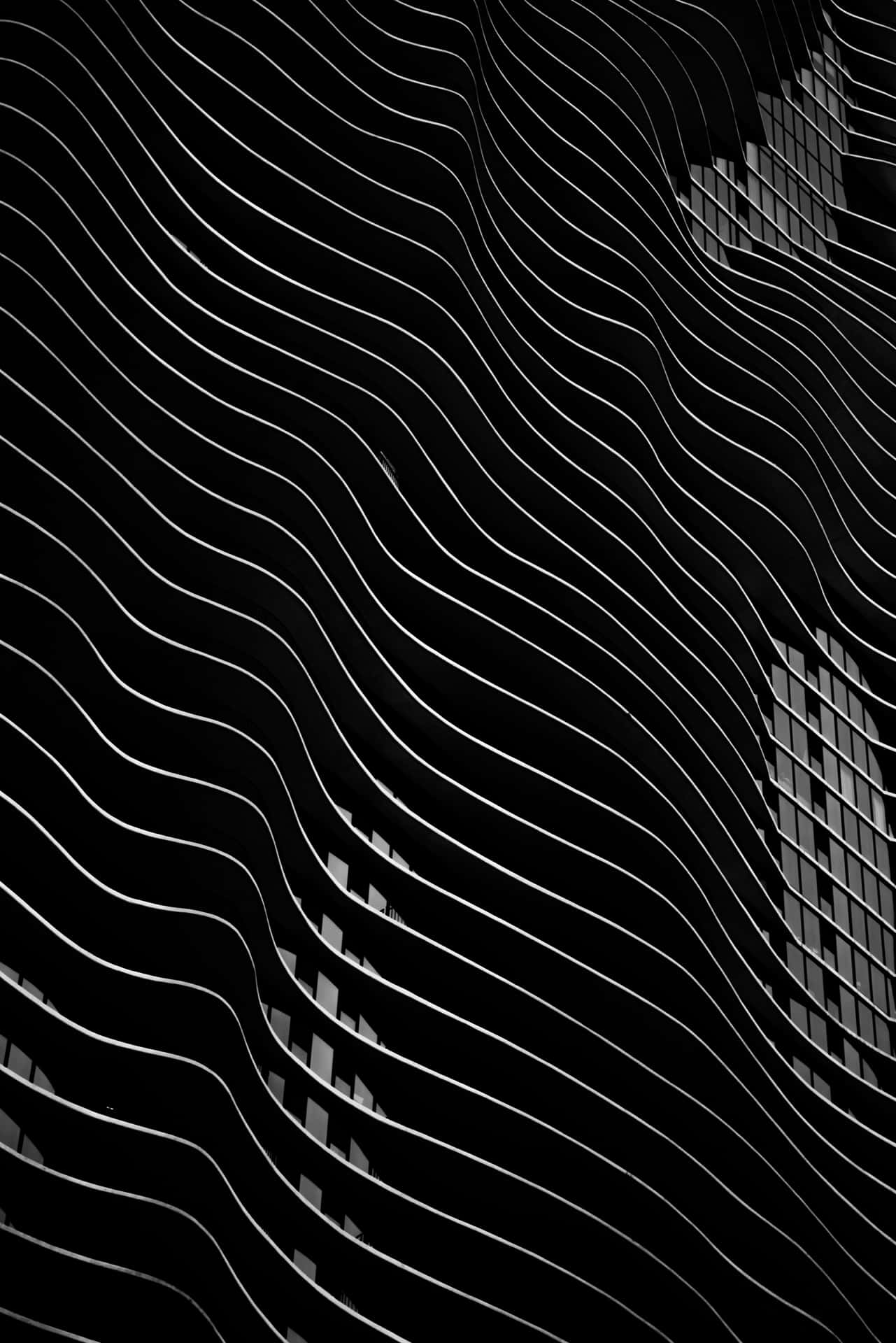 Black Ipad Of Building With Abstract Architectural Design Background