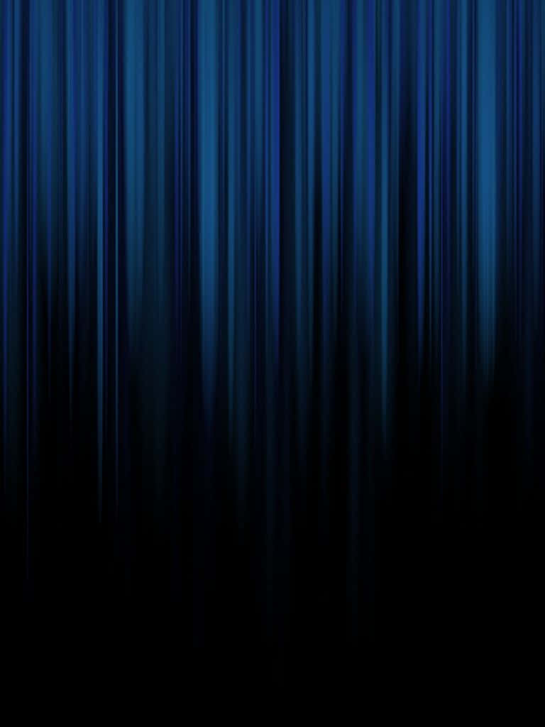 Black Ipad With Blue Stripes In Curtain Effect Background