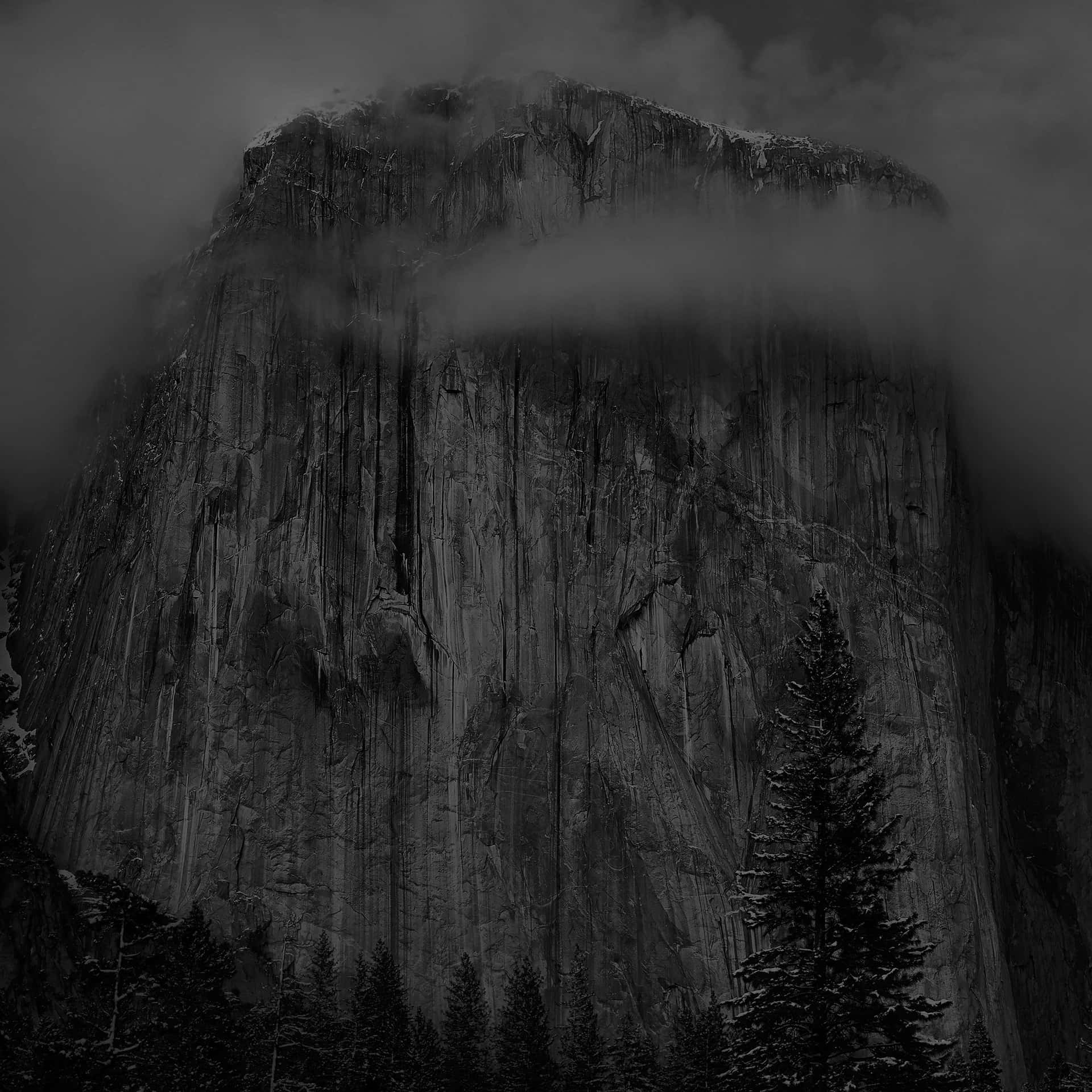 Black Ipad With Mountains From Yosemite National Park Background