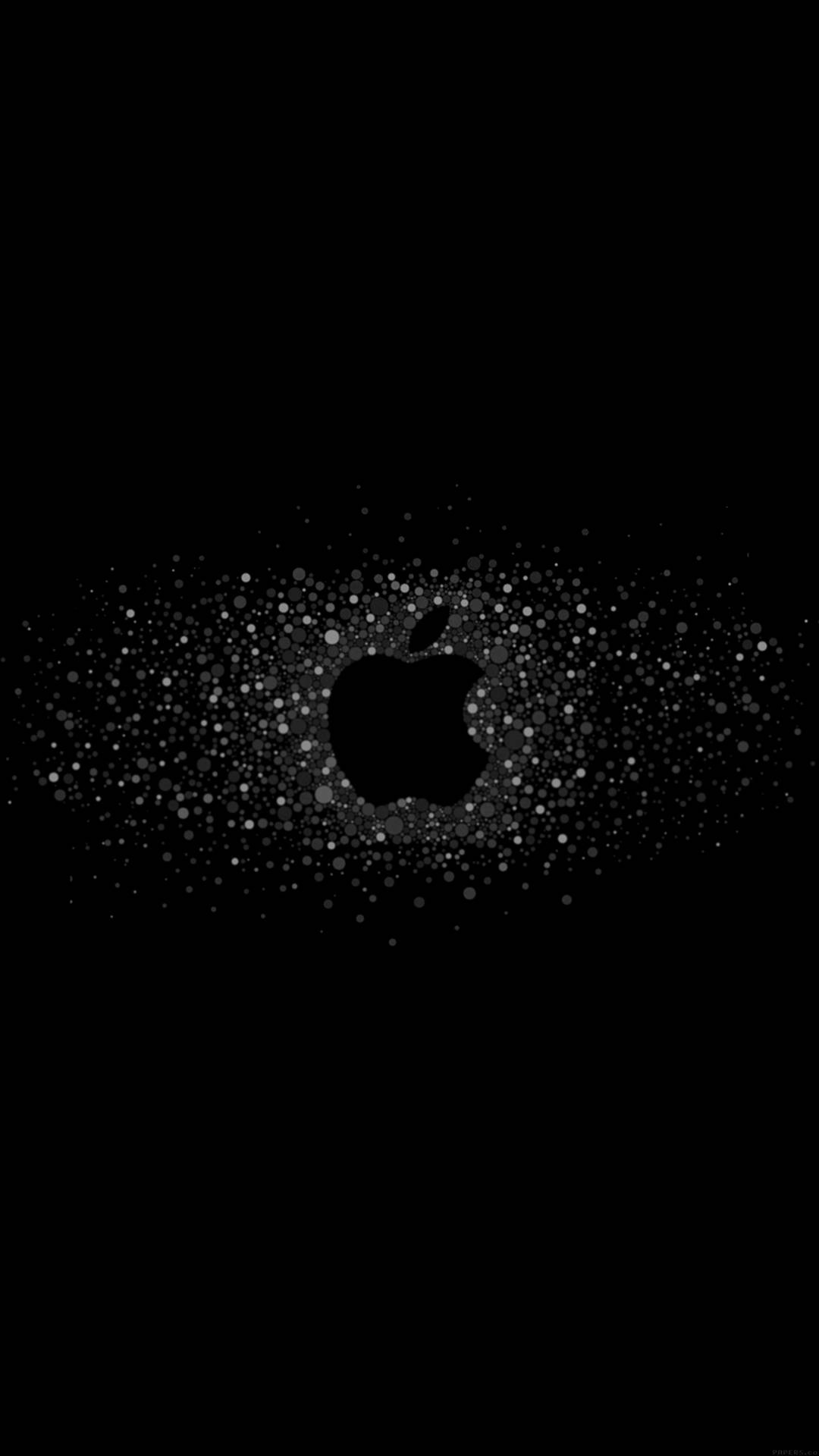 Black Iphone Apple Logo Background