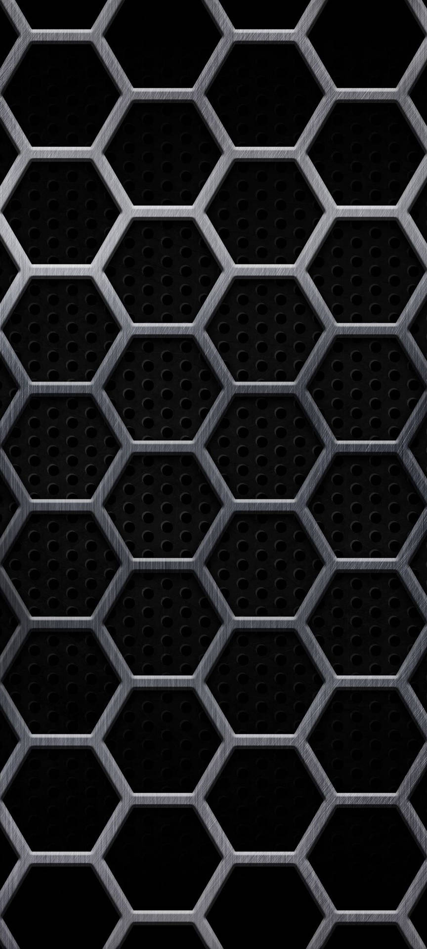 Black Iphone Hexagon Mesh Background