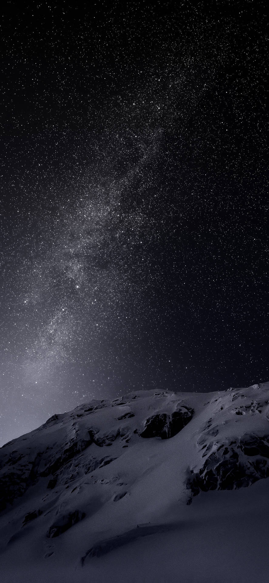 Black Iphone Snowy Mountain Sky Background