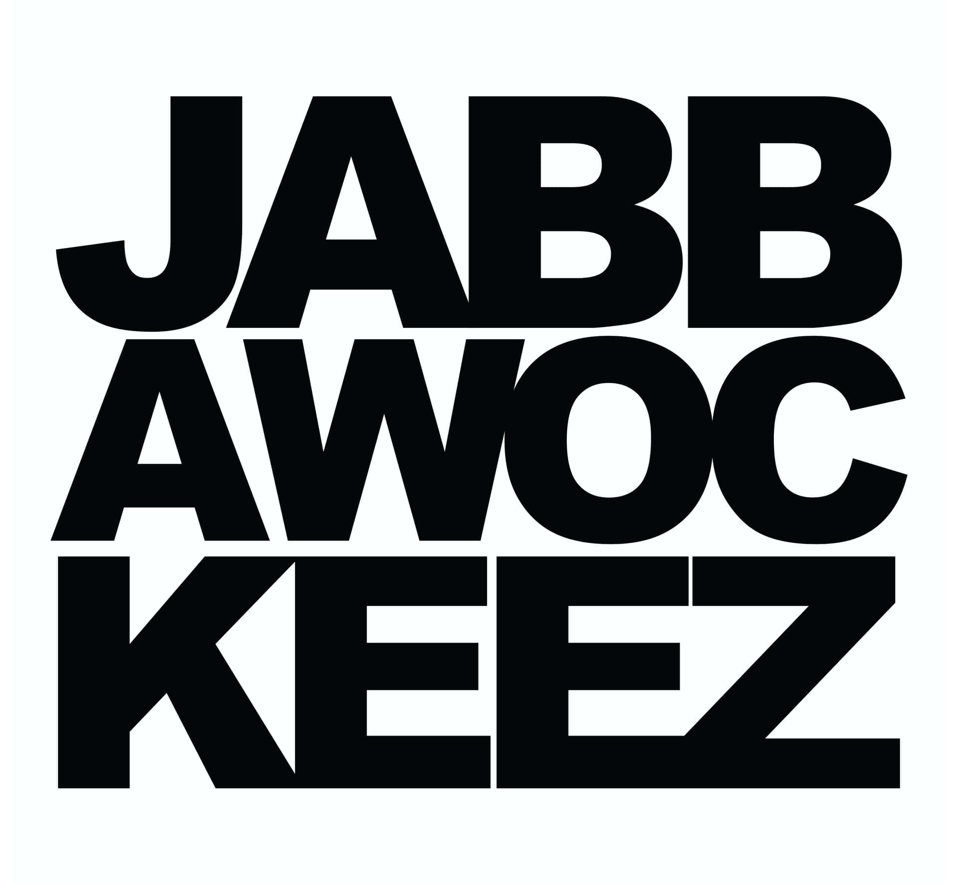 Black Jabbawockeez Log Word On White Background