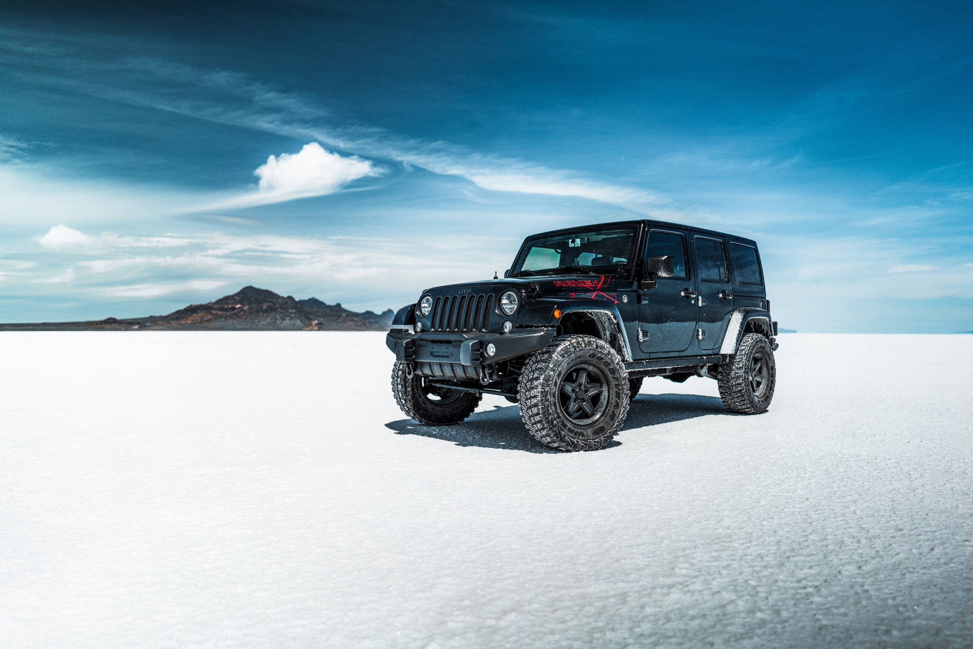 Black Jeep Snow Field