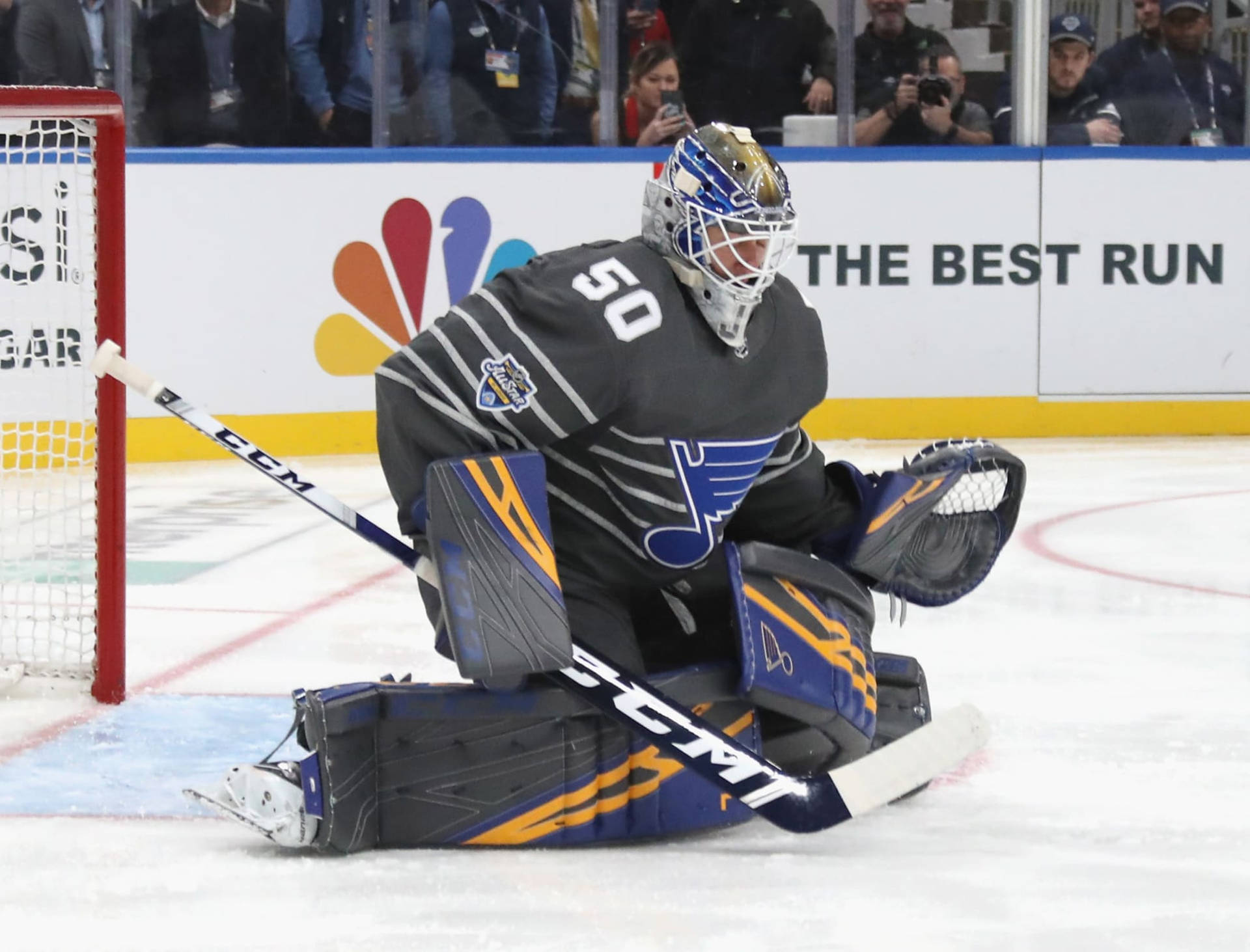 Black Jersey No. 50 Jordan Binnington Background