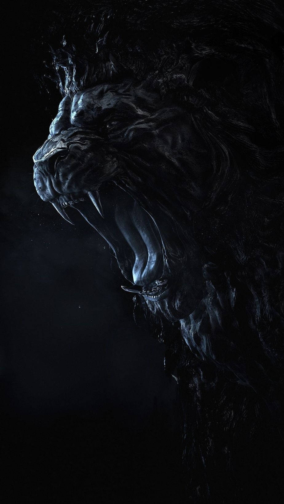 Black King Lion Background