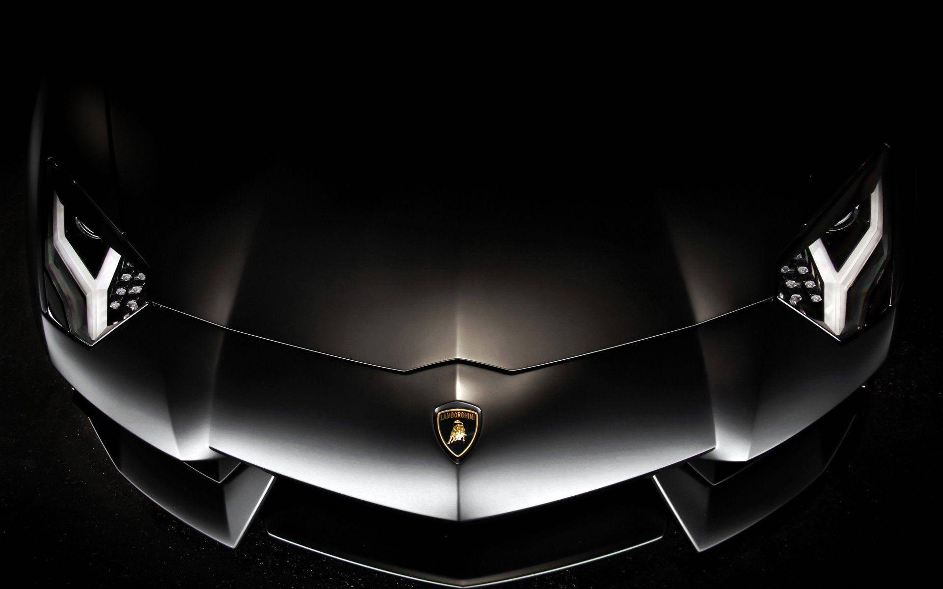 Black Lamborghini Hood Background