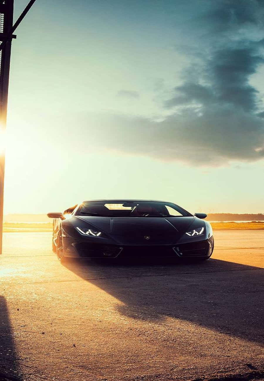Black Lamborghini Iphone Dessert Wallpaper Background