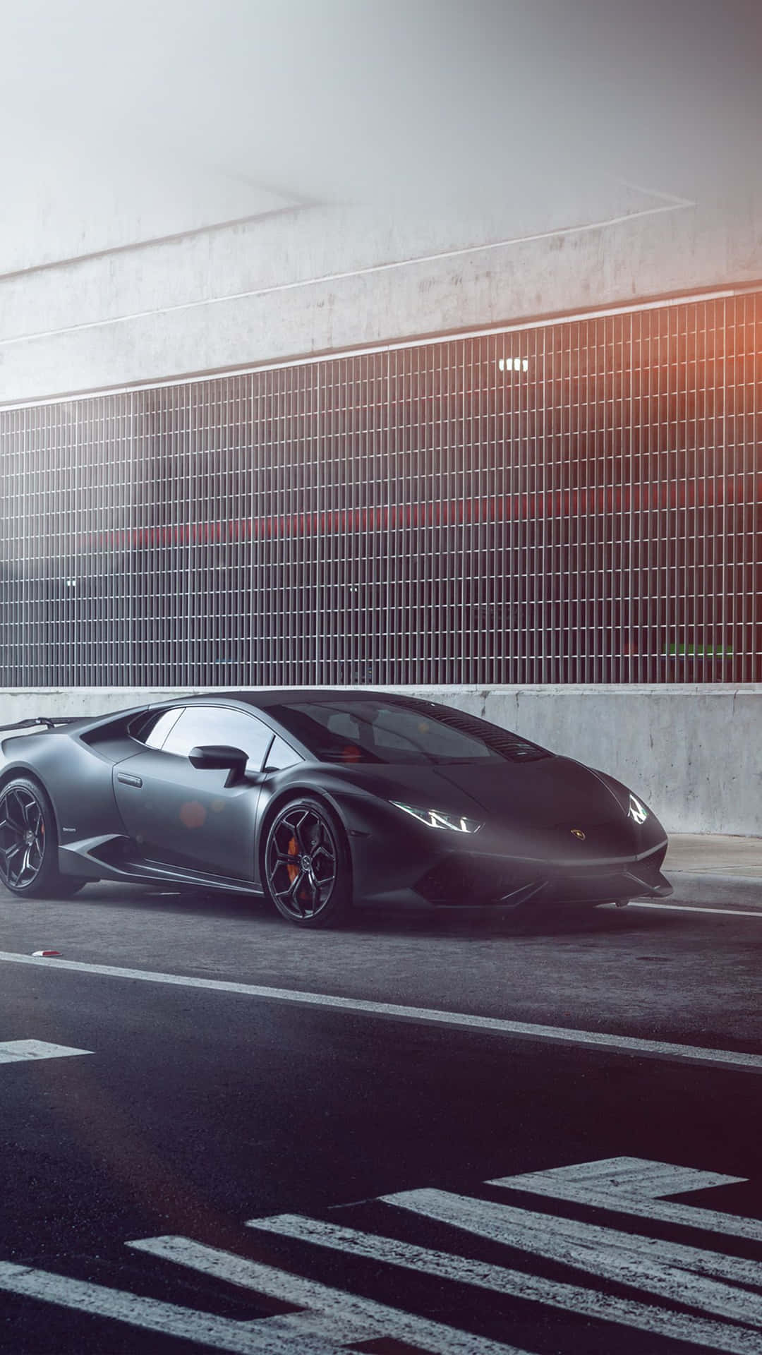 Black Lamborghini Iphone Headlights Background
