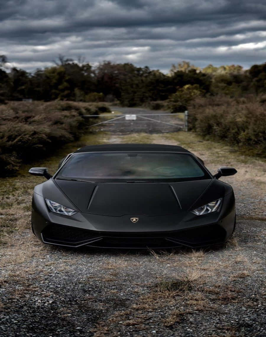 Black Lamborghini Iphone Luxury Sports Car Background