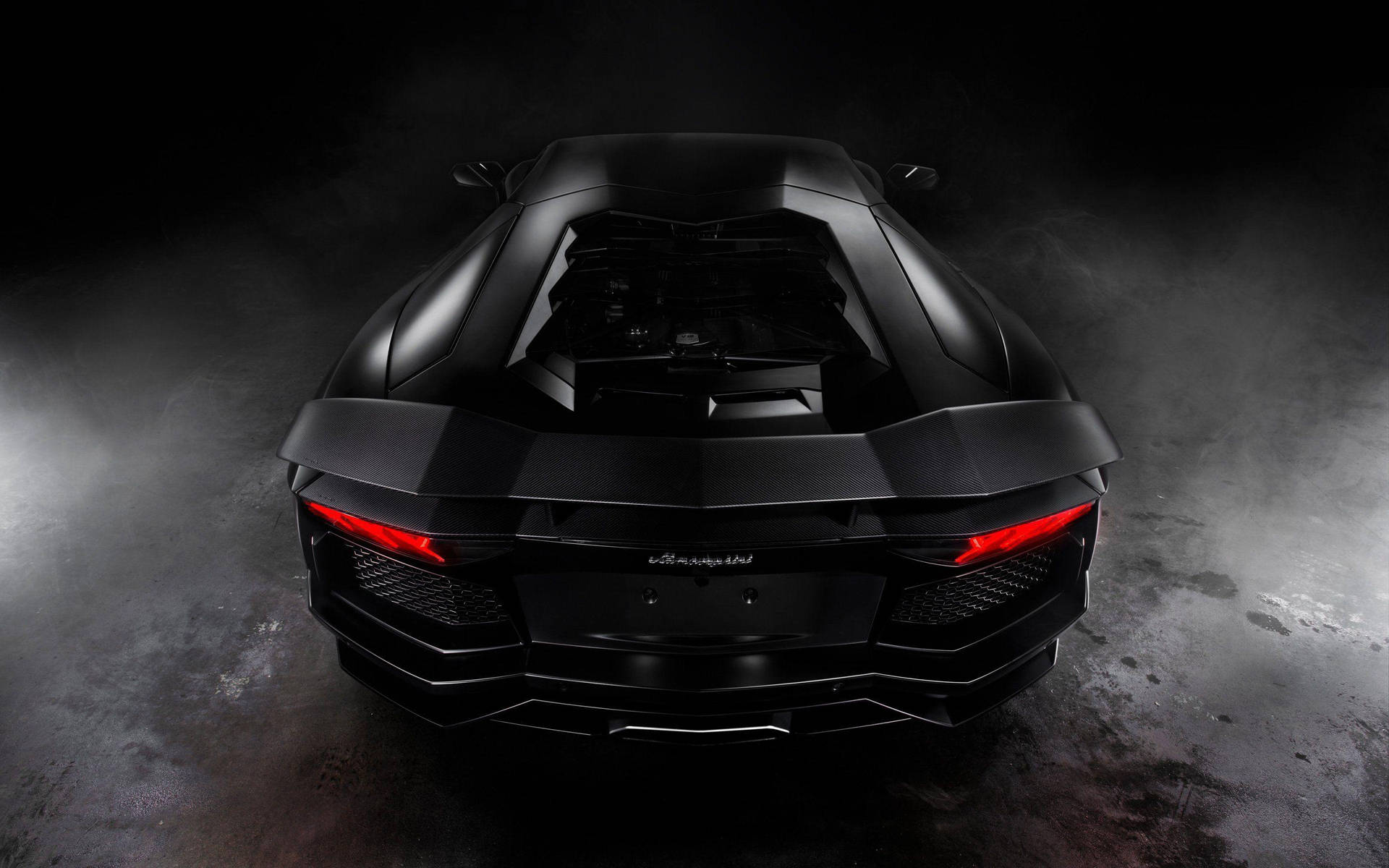 Black Lamborghini Taillights Background