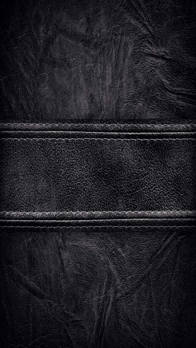 Black Leather Background With A Stripe Background