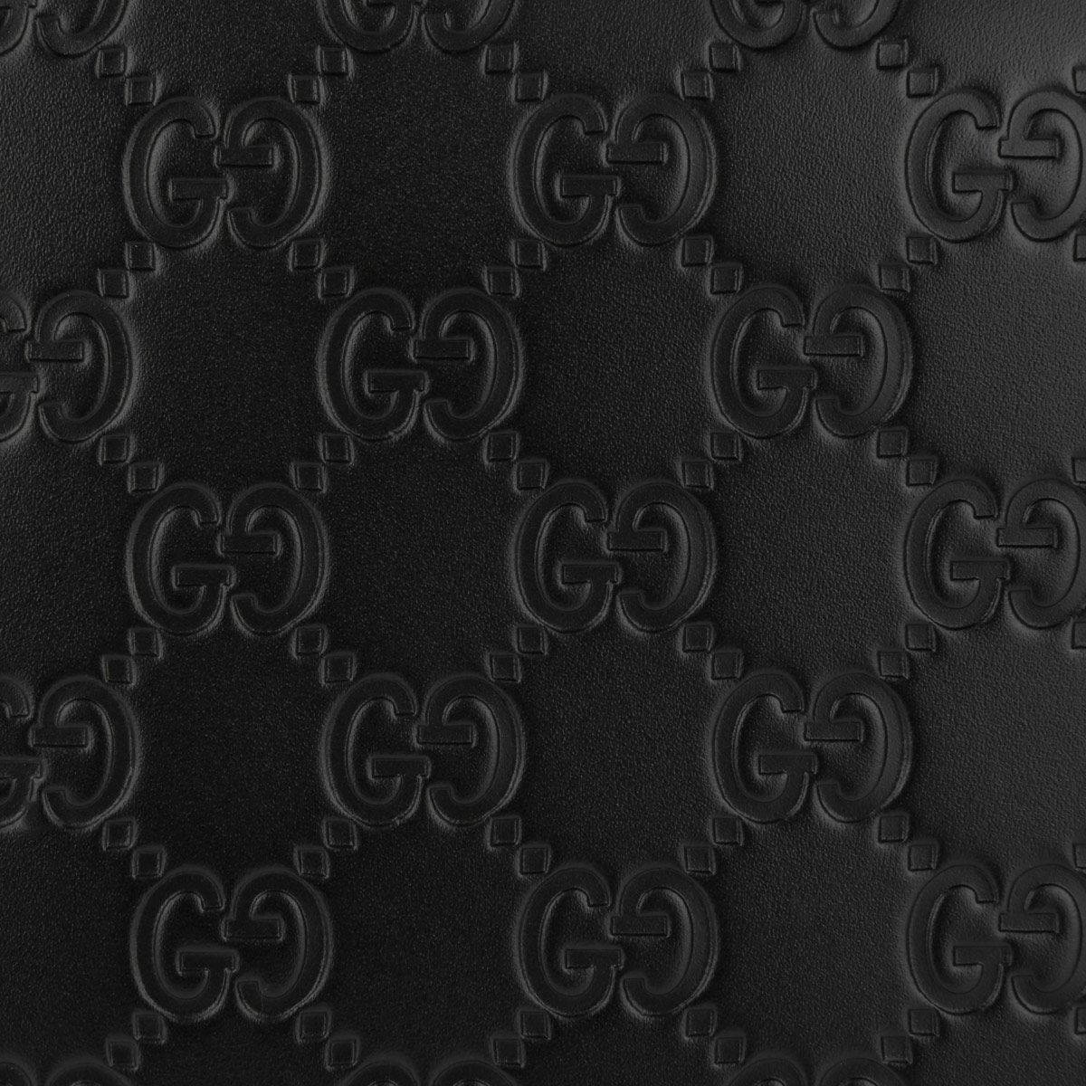 Black Leather Gucci Pattern