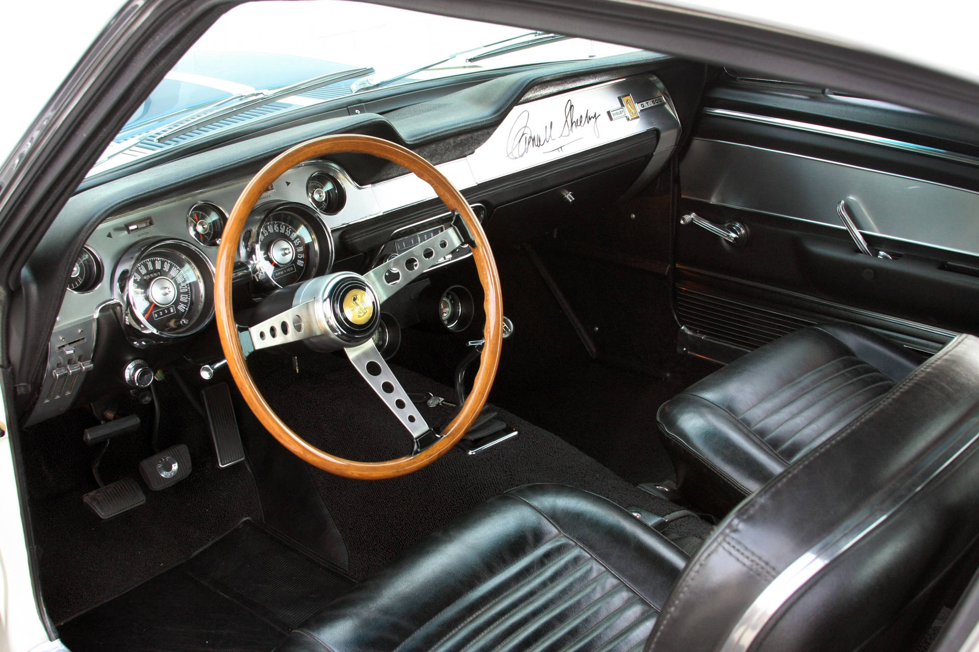 Black Leather Interior Of Shelby Iphone