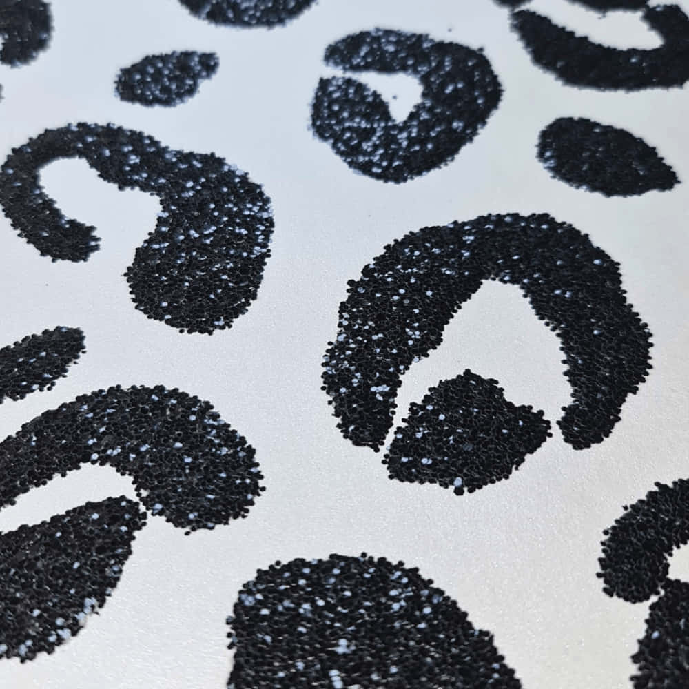 Black Leopard Print Closeup Background