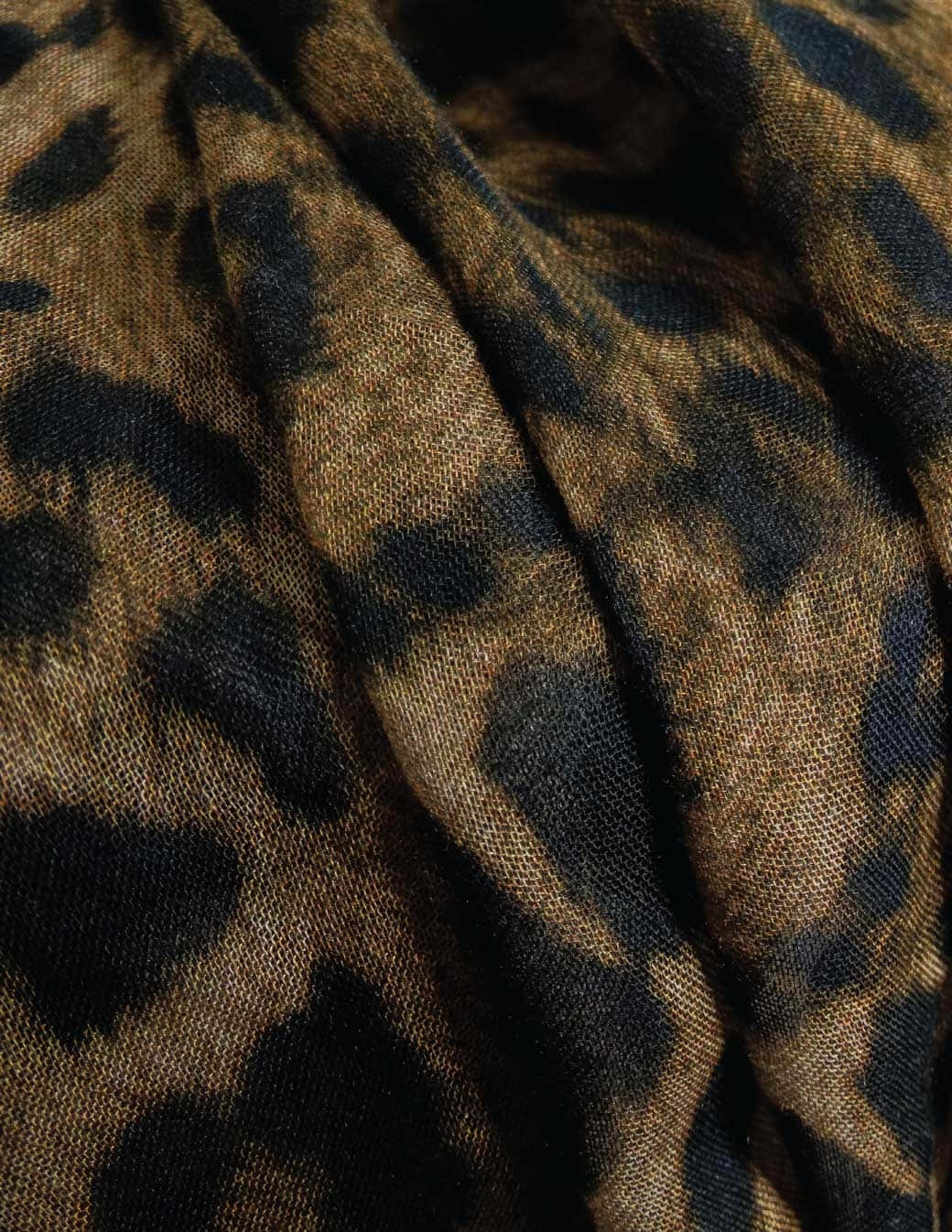 Black Leopard Print Fabric Texture Background