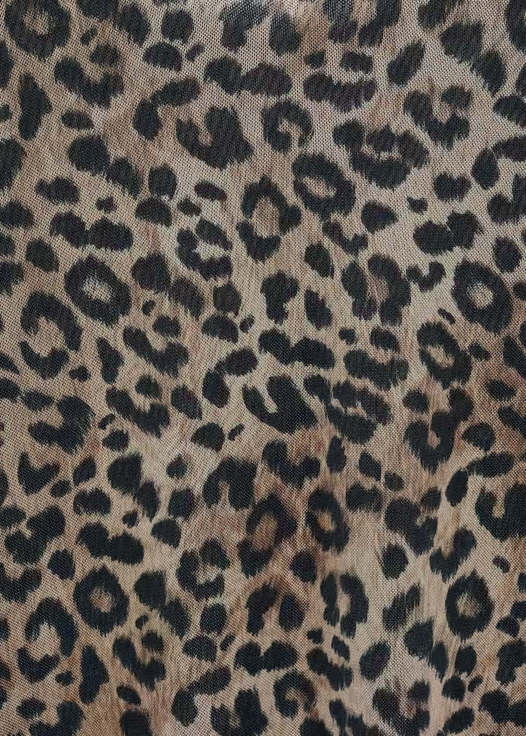 Black Leopard Print Fabric Texture Background