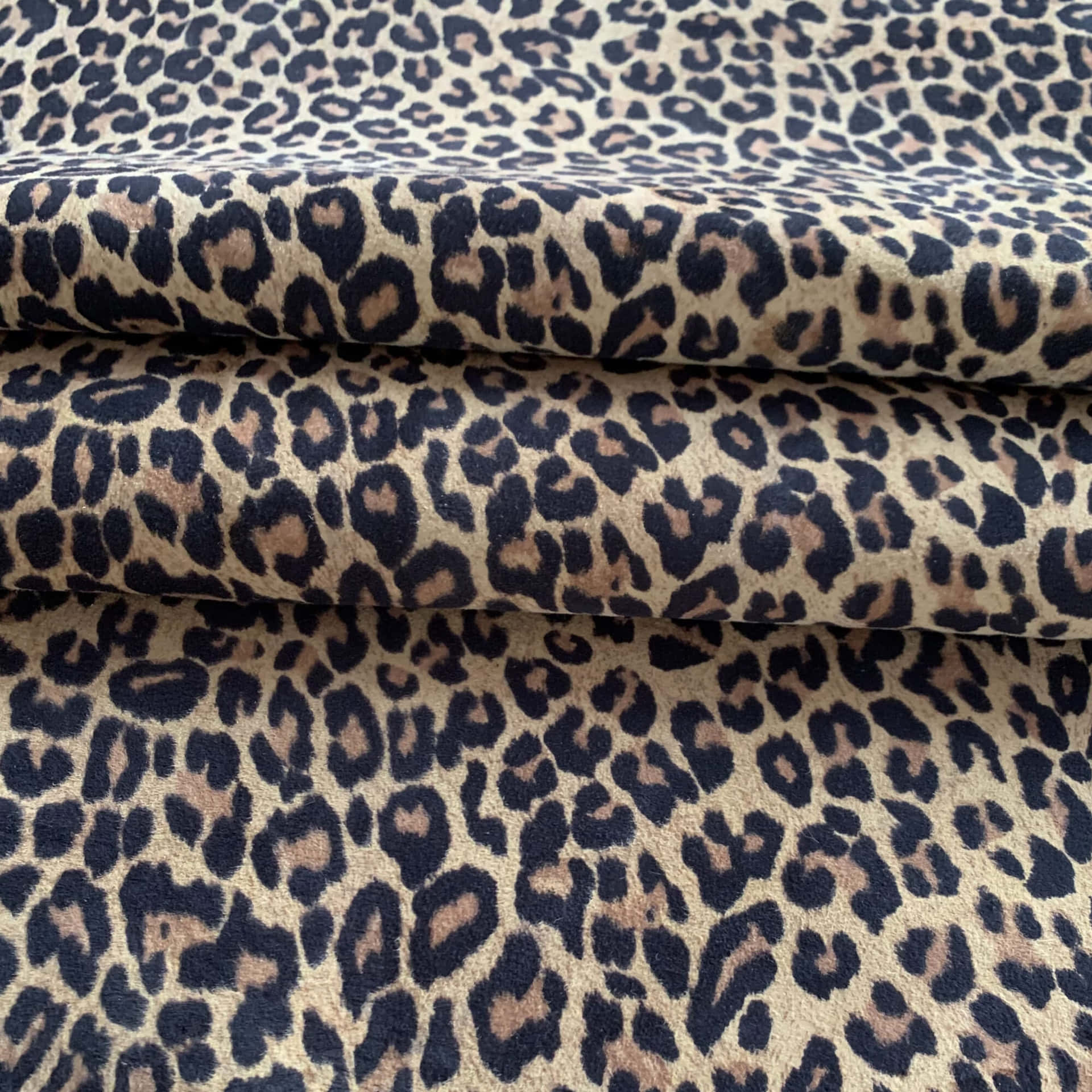Black Leopard Print Fabric Texture Background