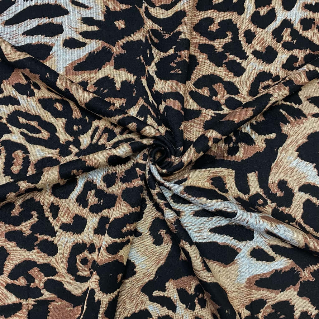 Black Leopard Print Fabric Texture Background