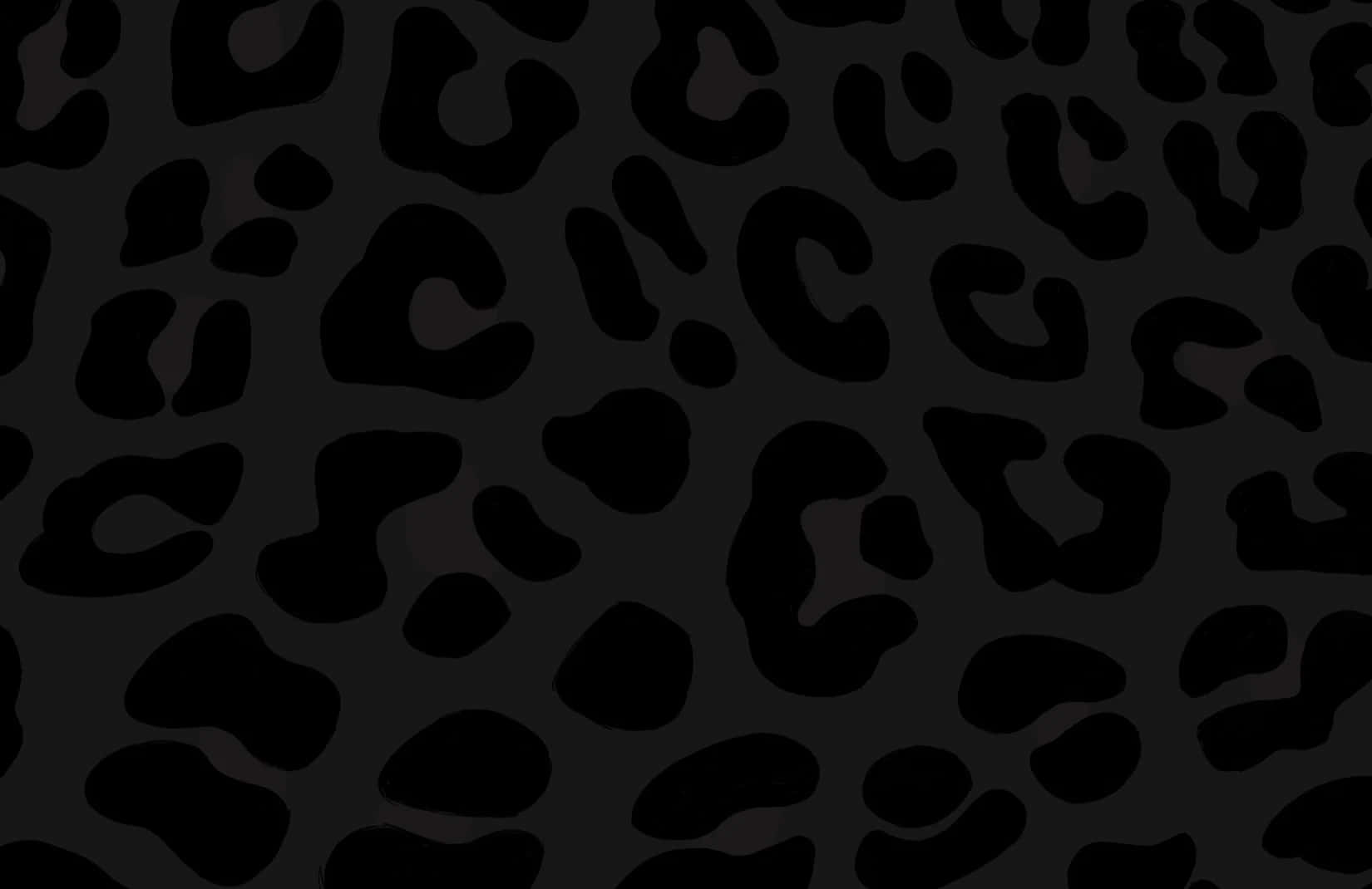 Black Leopard Print Pattern Background