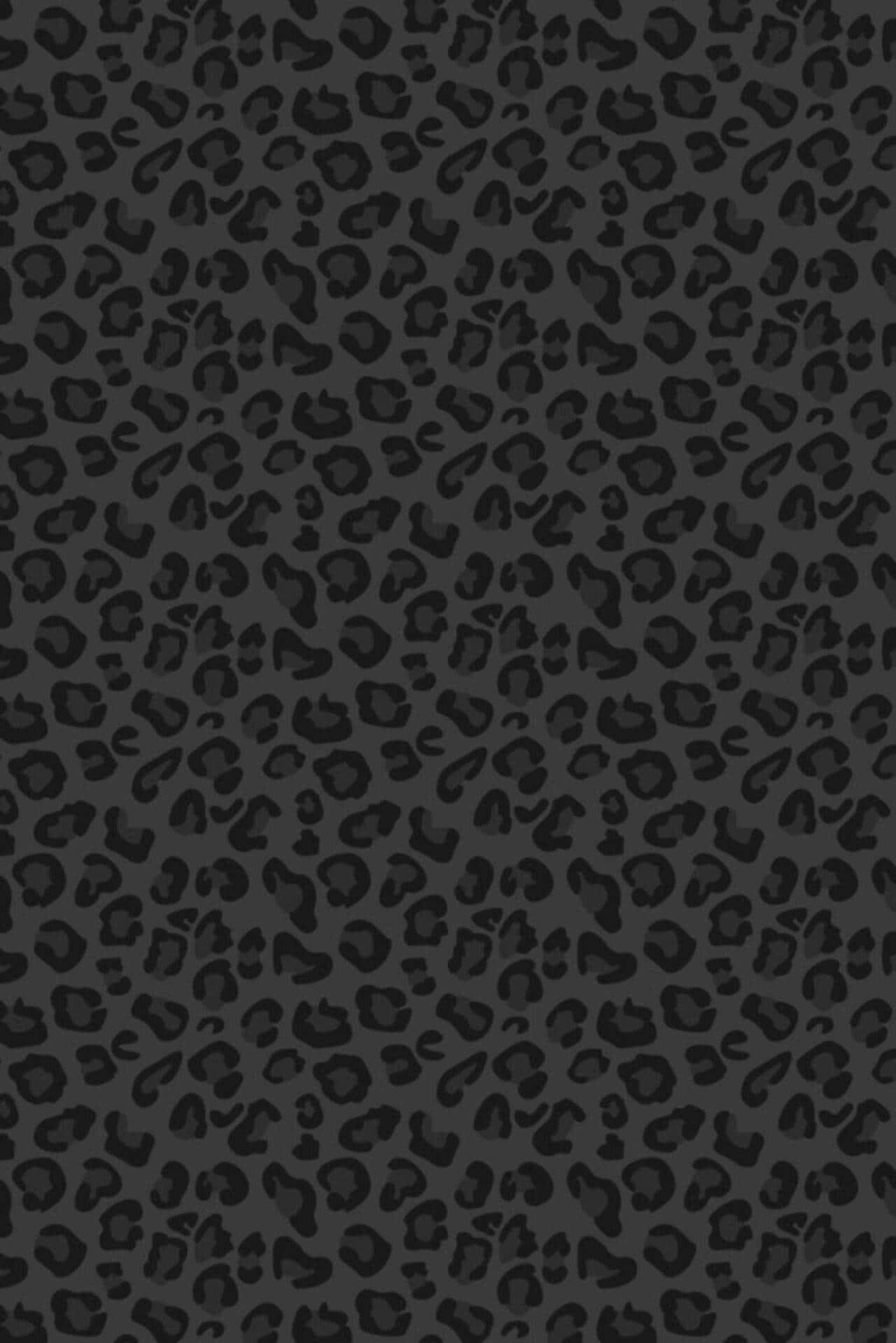 Black Leopard Print Pattern Background