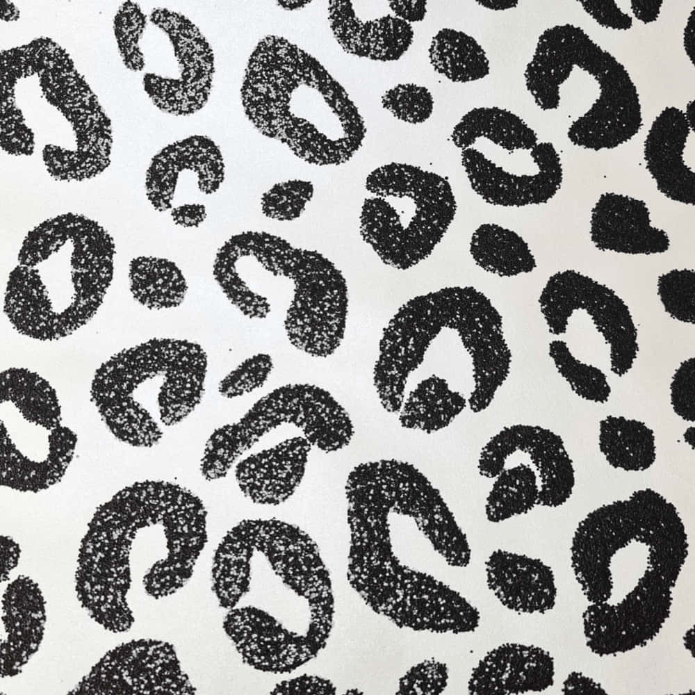 Black Leopard Print Pattern Background