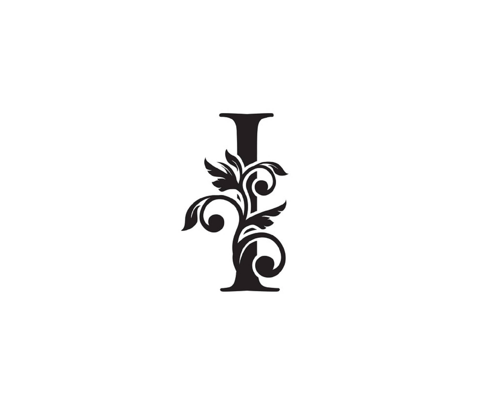 Black Letter I Monogram Background