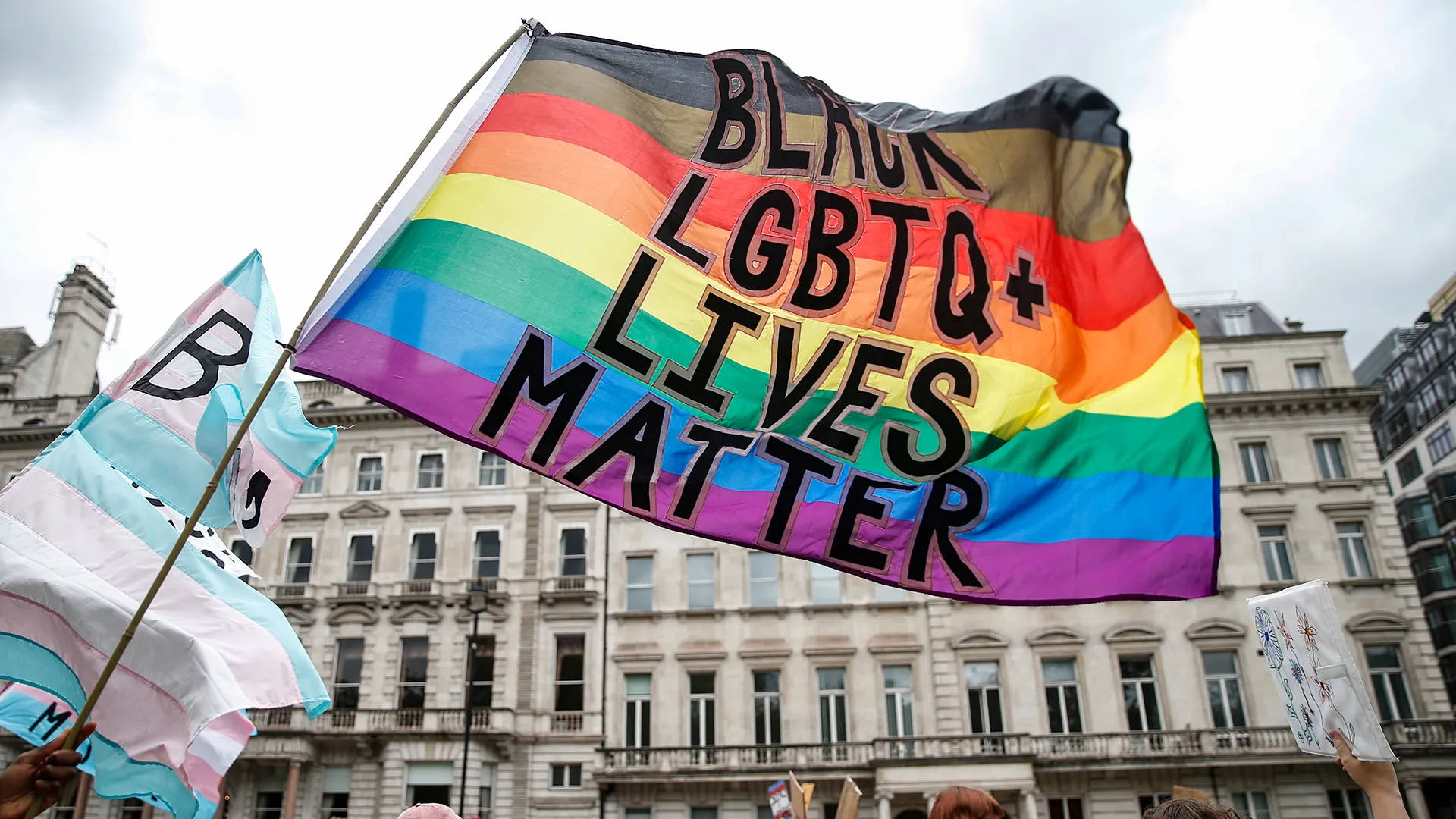 Black Lives Matter And Lgbtq+ Flag Background