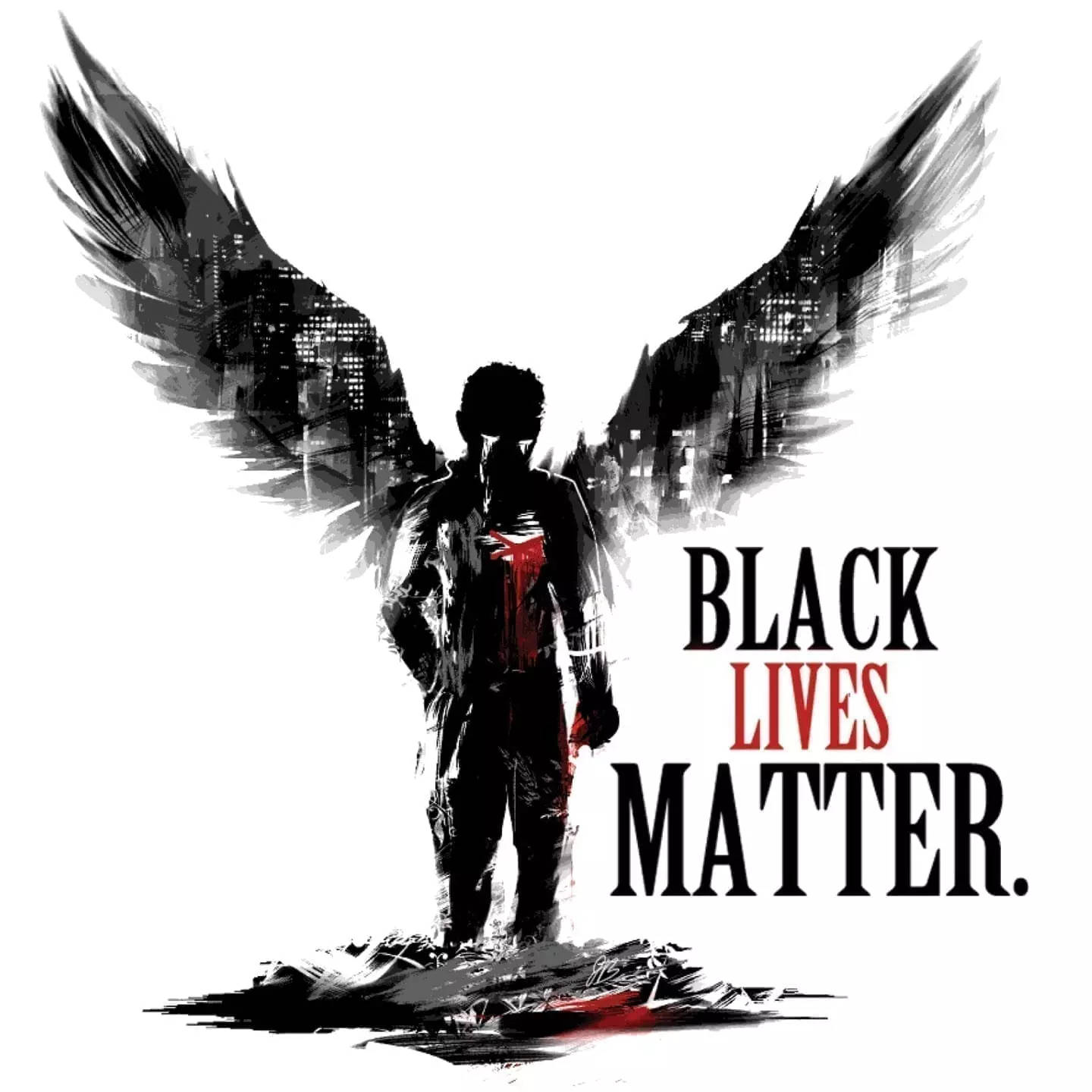 Black Lives Matter Angel Art