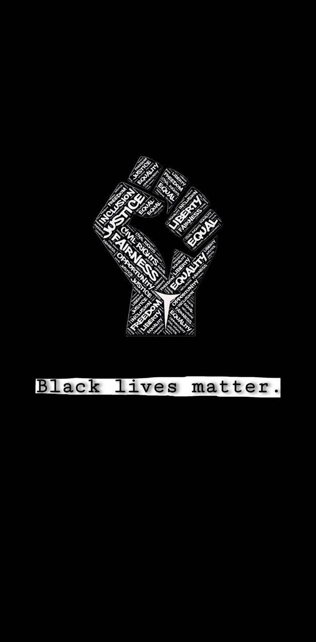 Black Lives Matter Stylized Fist Background