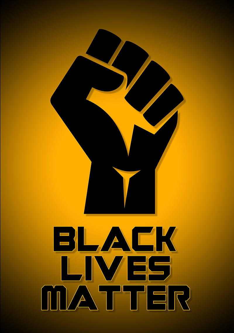 Black Lives Matter Yellow Fist Background