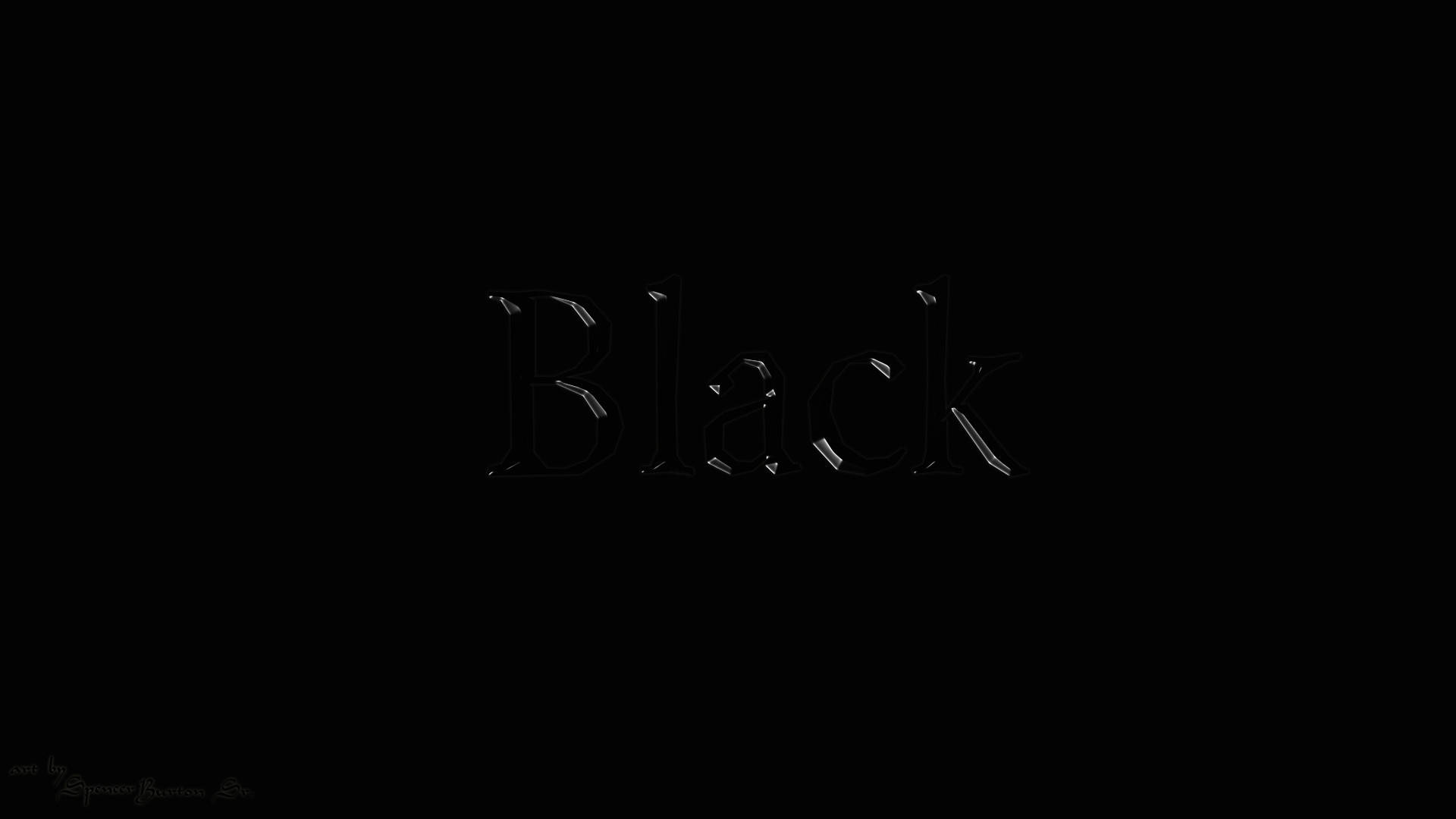 Black Logo In Solid Black Background