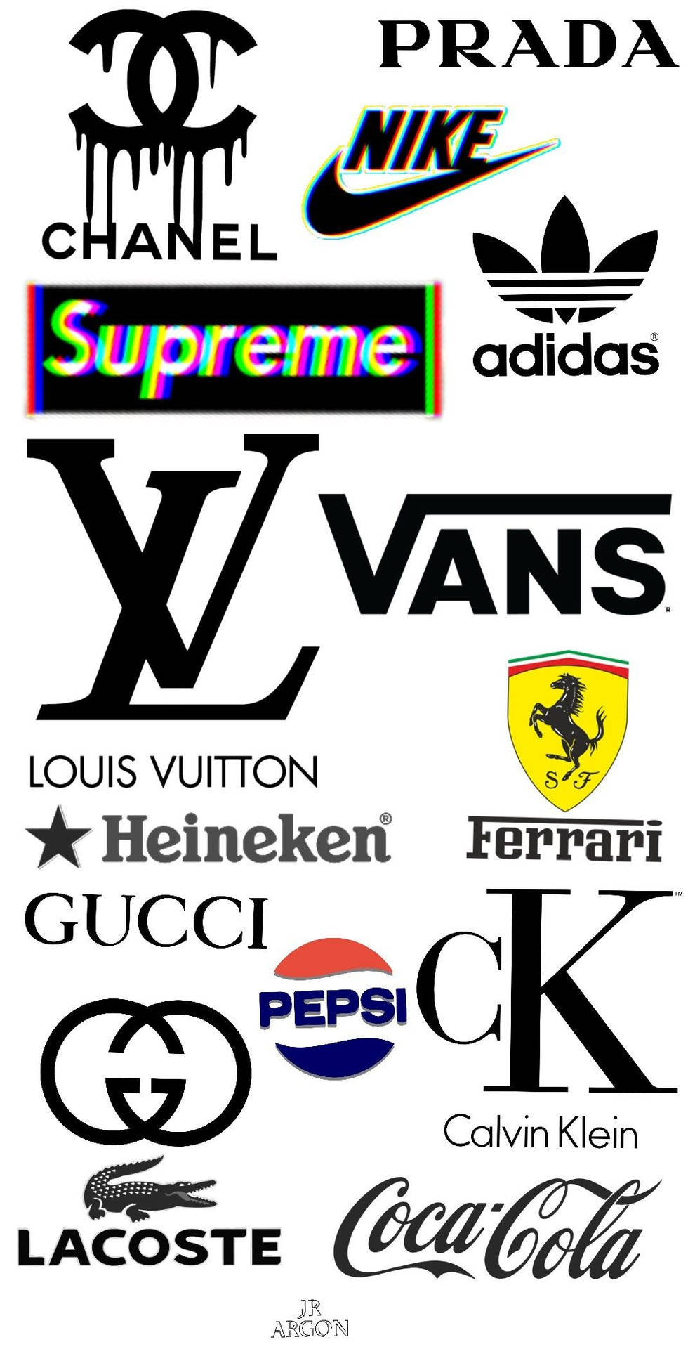 Black Logos Of Luxury Clothing Brands