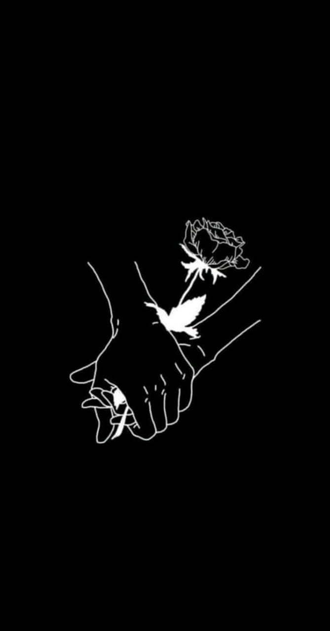 Black Love Hands And Rose